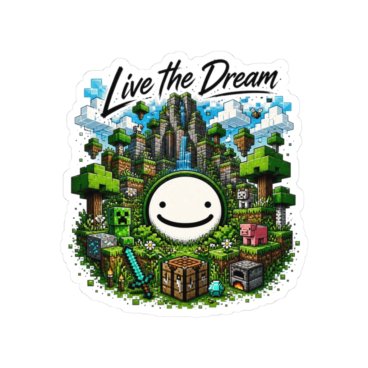 Dream World Through Maximalist Illustrated Sticker - alternate angle 1, merchandise